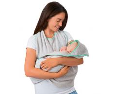 Clevamama Capa de Baño Bebé - Toalla Delantal con Capucha, Algodón - Blanco