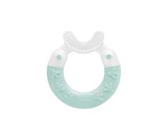 MAM Mordedor Bite & Brush, ayuda dental para bebé calma las encías, apoya el cuidado dental con cerdas extra suaves, a partir de 3 meses, turquesa