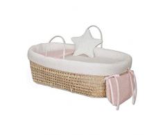 Babyline Cloud - Capazo reversible, unisex, color rosa