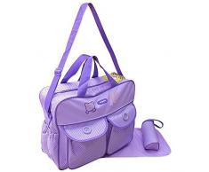 XXL 3-piezas bebé Color morado Bolso cambiador Bolsa Cuidados Pañales Bebé Viaje Color A Elegir