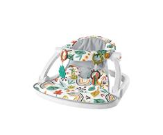 Fisher-Price - Asiento portátil para bebé con juguetes, silla de bebé para sentarse, asiento de piso sentado, bosque caprichoso, HPY89