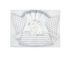 Andy & Helen 2/400d11 _ GR sábana Cuna Bordado, Gris