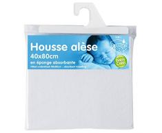 babyCalin - Funda de colchón en esponja absorbente 40x80 cm Blanco