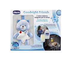 Chicco Good Night - Vigilabebés de audio con panel de cuna y luz antioscuridad, activación por voz, 330 metros alcance, color azul
