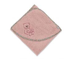 Sterntaler - Toalla de baño con capucha (100 x 100 cm), color rosa