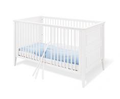 Pinolino 111673 wandelbares, estable Cuna con 3 peldaños de pino, tabla, umbau páginas incluido, 140 x 70 cm, barnizado en blanco