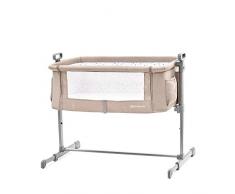 Kinderkraft NESTE, Cuna Colecho, 2 en 1, Ajustable, Plegado Fácil, Beige