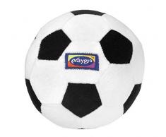 Playgro Mi Primera Pelota de Fútbol, Sonajero Integrado, Desde los 6 Meses, My First Soccer Ball, Negro/Blanco, 40043