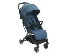 Chicco Trolley Me Silla de Paseo Ligera de 0 Meses hasta 15 kg, Buggy Reclinable y Plegable con Función de Trolley, Cierre Compacto, Cubierta para la Lluvia y Capota Plegable, Color Azul