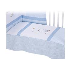 Bolín Bolón Tito - Edredón para cuna, 80 x 130 cm, color azul