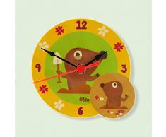 Dida - Reloj de Mesa para Niños de Madera - Topos