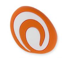 MyGrips gm DE 89 Pomo Espiral Ovalado para Puerta/nten Muebles Infantiles, Color Naranja/Blanco