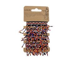 GLOREX 6 1631 203 - Guirnalda con perlas (1 m), color negro y multicolor