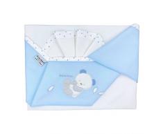 Andy & Helen 2/400d03 _ C sábana Cuna Bordado, Azul