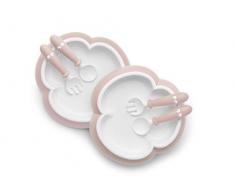 BABYBJÖRN Plato, Cuchara y Tenedor para Bebé, 2 pack, Rosa Pastel