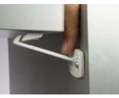 Jippie s 836338 cerrojo de seguridad para armario puerta o cajón 90 mm, color blanco