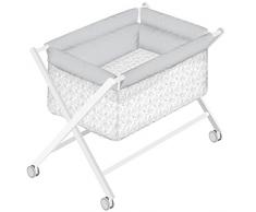 Petit Lazzari Teddy - Minicuna completa, diseño Romántico, color gris