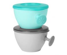 Skip Hop Easy Grab - Cuencos (color gris y verde azulado)