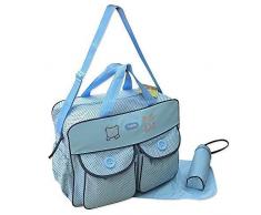 GMMH XXL 3-pzs bebé Color: azul Bolso cambiador Bolsa Cuidados Pañales Bebé Viaje Color A Elegir