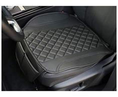 BREMER SITZBEZÜGE Asiento de Piel sintética Textil Compatible con Skoda Superb 3 Tipo 3V cojín en Negro con Costuras Negras OT404