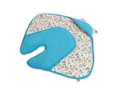 mezoome 100% algodón orgánico manta para bebé y saco de dormir con bebé envoltorio (azul)