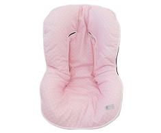 Funda colchoneta universal para grupo 0 o maxi-cosi. Modelo estrellas rosa. Rejilla 3d