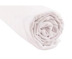 Easy Dort Sábana bajera ajustable de algodón orgánico para cuna 90 x 140 cm, color blanco