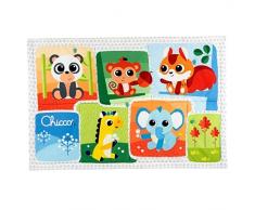 Chicco Alfombra XXL Amigos del Bosque - Alfombra de Juegos Infantil Extra Grande 135x90 cm, Alfombra Suave y Colorida para la Habitación de los Niños - Juguete para Bebés de 0+ Meses, Blanca Animales