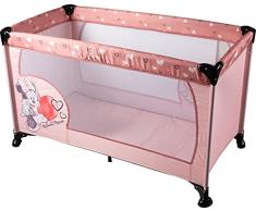 Disney Minnie Mouse Cuna de viaje plegable rosa bebé suave acolchado
