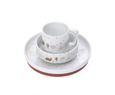 Lässig 1210037836 - Set de vajilla infantil de porcelana/garden explorer chica, unisex Lot de 1