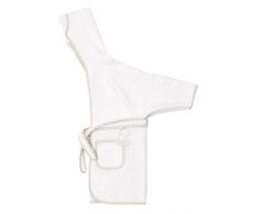 Red - Albornoz con mangas para niños (hasta 2 años), 100% rizo de algodón, con bolsillo de tela Aida para bordar, ideal para la ducha, color blanco, gris