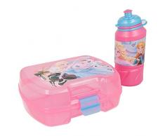 SET PREMIUM VUELTA AL COLE 2 PCS. (SANDWICHERA PREMIUM Y BOTELLA SPORT EASY 420 ML) FROZEN IRIDESCENT AQUA