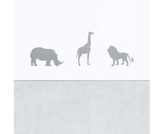 Jollein - Funda de edredón y funda de almohada, 120 x 150 cm, color gris piedra de Safari, 120 x 150 cm, color gris