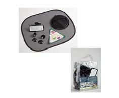 Arregui A-1044280 Pack seguridad para niños en el coche | Accesorios de seguridad para bebé en el coche | Kit infantil para coche | Espejo retrovisor bebé coche | 2 Parasoles coche | Pegatina coche