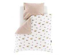 Ropa de cama pequeña granja, tamaño: 80 x 80 cm + 35 x 40 cm, ropa de cama de algodón fino y suave, en práctica bolsa de deporte