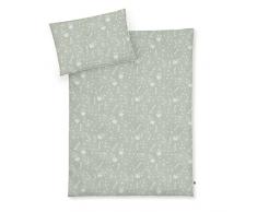Julius Zöllner Ropa de cama infantil 100% algodón orgánico, estándar 100 de OEKO-TEX, fabricada en Alemania, tamaño 100 x 135 + 40 x 60 cm, flores silvestres