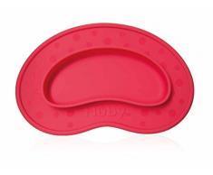 Nuby ID92828RED - Plato de silicona con base adherente