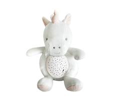 Doudou et Compagnie - Lámpara nocturna con diseño de unicornio musical (3 luces, ruido, naturaleza, volumen On/Off rosa, 2 unidades)