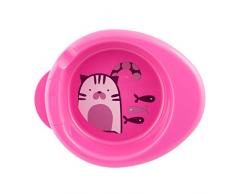 Chicco Warmy Plate - Plato termo 2 en 1, 6 m+, rosa