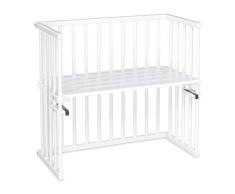 Babybay midi cama auxiliar marrón blanco lacado