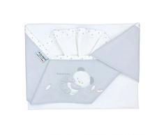 Andy & Helen 2/400d03 _ GR sábana Cuna Bordado, Gris