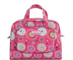 Pirulos Folk - Bolso microfibra y cambiador, color fresa