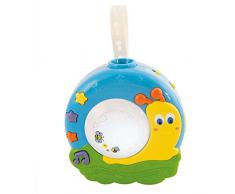 Bieco 11022590 - Luz nocturna y proyector para bebés y niños pequeños (música relajante, con proyectos), diseño de caracol, color azul