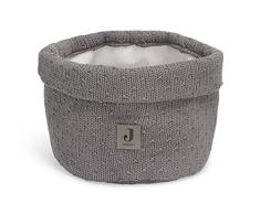 Jollein Bliss Knit Storm - Cambiador de pañales con cesta para utensilios de cocina, color gris