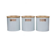 Kitchen Craft KITCHENCRAFT, Botes de almacenamiento, azul claro, 3 piezas, en caja de regalo