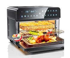 Freidora de Aire 25L, Freidora sin Aceite Acero Inoxidable con 12 Programas, Pantalla LED Táctil y Control de Temperatura Preciso (38-230 ℃), 1800W