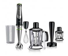 Braun Hogar Minipimer MQ 9147X Batidora de Mano, 1200W, vaso medidor, varillas de acero inoxidable, minipicadora y batidora de vaso, negro