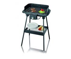 Severin PG 8551 Barbacoa eléctrica 2300 W, 37 x 23 cm, Negro/Plateado