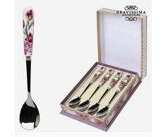 Atosa - 40929 - b/f. Cubiertos 14,4 x 17,4 x 3,2 cm, metal blanco, 4 piezas