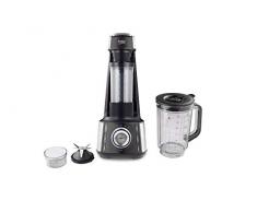 Beko TBV8106BX - ProWellness - Batidora Vaso al Vacío, 1000 W, Vaso de 1.7 litros de Tritan, Velocidad variable + Función Pulse, Programas Automáticos, (Accesorios: Botella de uso individual de 700ml,